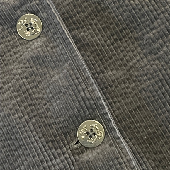 J. Jill Navy Blue Corduroy Blazer Jacket Size L Pleated Back - Picture 4 of 9